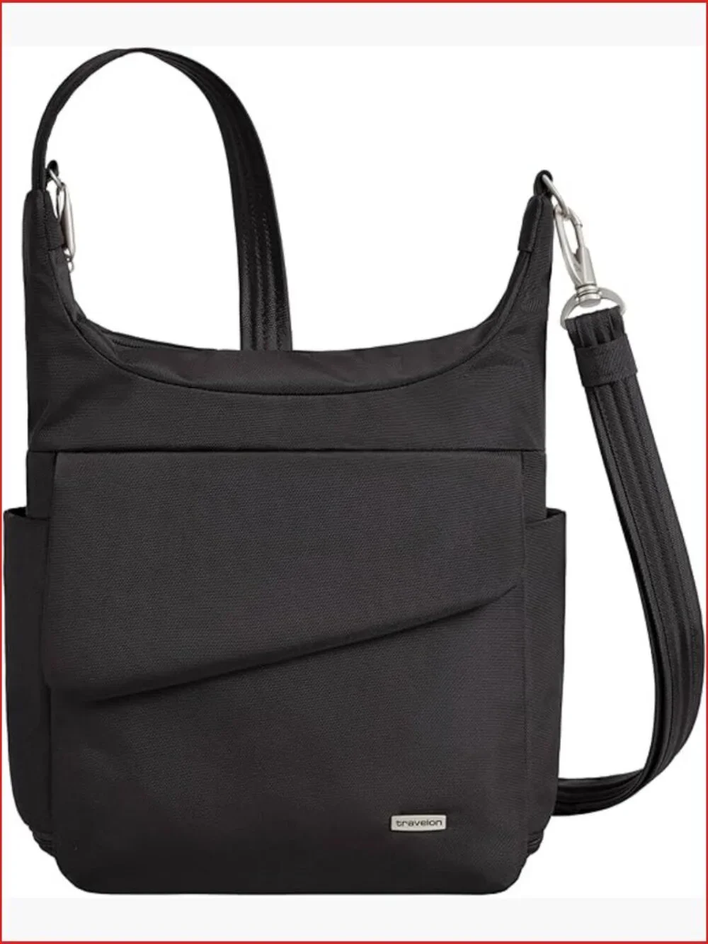 Anti-Theft Messenger Bag with RFID Blocking, Locking Zippers